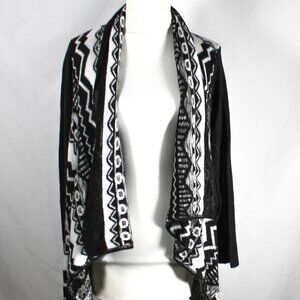 Corporate Goth Comfy Chevron Open Cardigan Wet Seal LRG Jennifer Aniston Style